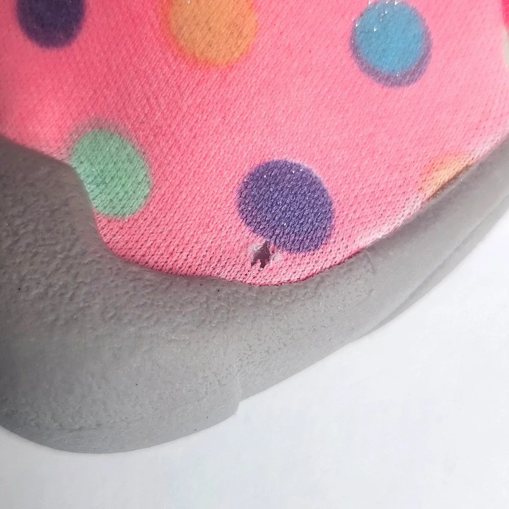 Newtz Toddler Girls Pink Polka Dot Water Shoes Mesh Aqua Socks Size 5/6
